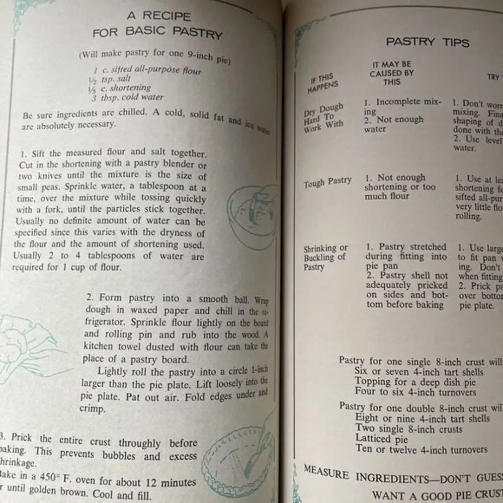 Favorite Recipes of America Desserts including Party Beverages Vtg Cookbook 1968